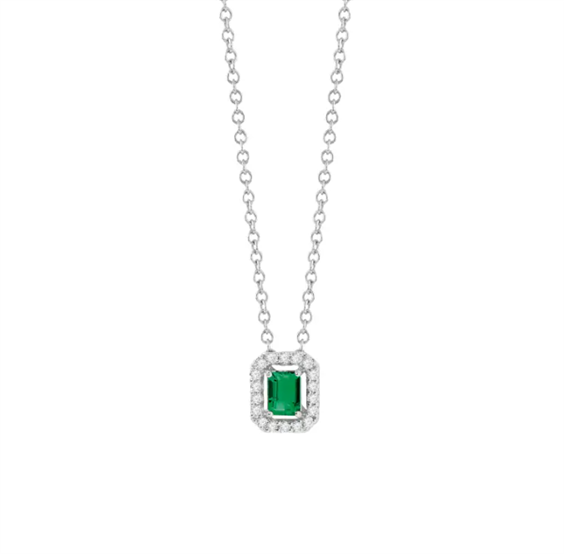Collana Salvini Donna Mini Dora in Oro bianco Smeraldo 0.22 Ct 20108376 - 20108376